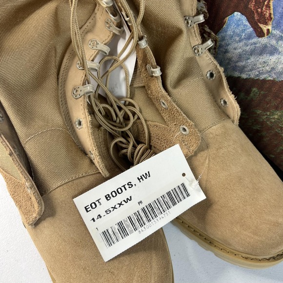 Rocky Army Combat Boots Mens‎ Size 14.5 XXW Desert Tan Hot Weather Vibram USGI main image 6